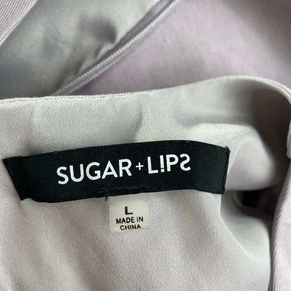 Sugar + Lips Sleeveless Belted Purple Mini Dress - Picture 9 of 10